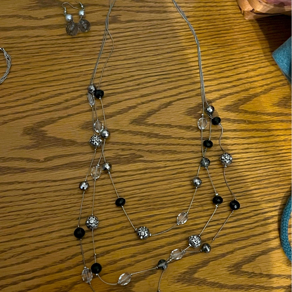 Matching necklace and earrings